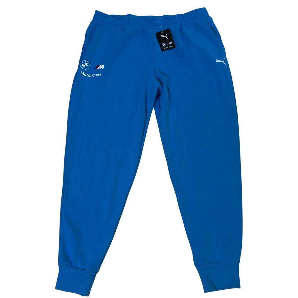 Puma BMW M Motorsport Joggers Mens 2XL Blue New Fleece Athletic Sweatpants